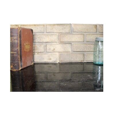 Stamped Pressed Tin Brick Shaped Wall Ceiling Panels Pair Sheets Antique Style