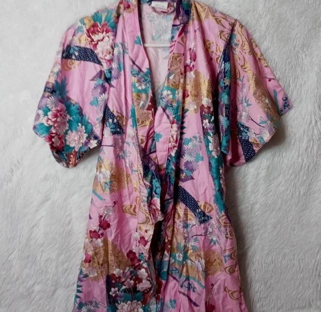 Kids Pink Japanese Kimono 35" Long