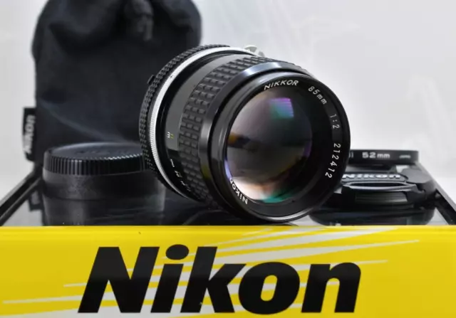 [Near MINT+++] Nikon Ai Nikkor 85mm f2 MF Portrait Prime Lens w/Pouch From JAPAN