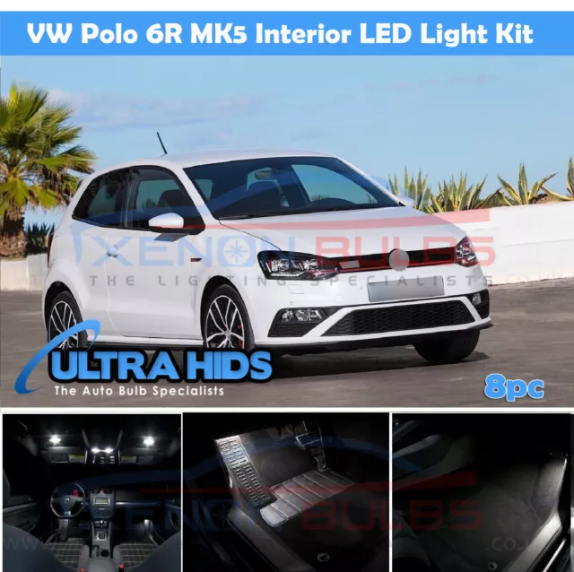2018 NEUF VW Polo 6R 2010-2016 8 pièces MK5 V DEL mise à niveau intérieure  kit xénon blanc EUR 19,67 - PicClick FR