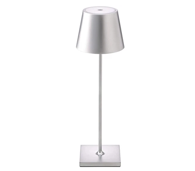 Lampada Touch da Da tavolo Led Ricaricabile Ristorante Ufficio Salone Silver cir
