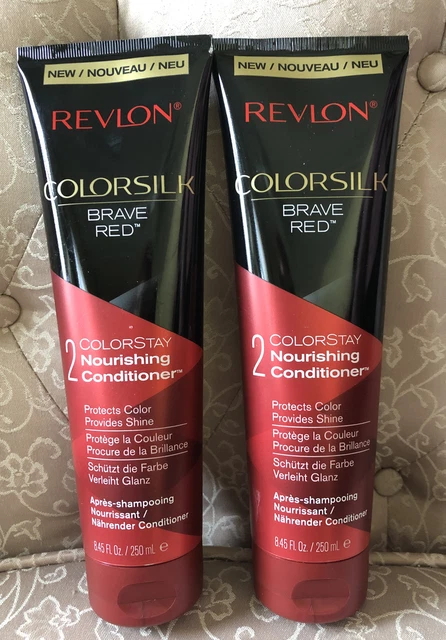 NUEVOS 2-Revlon Acondicionadores de Silva de Color Rojo Valiente Colorstay Brillo Nutritivo 8,45 oz