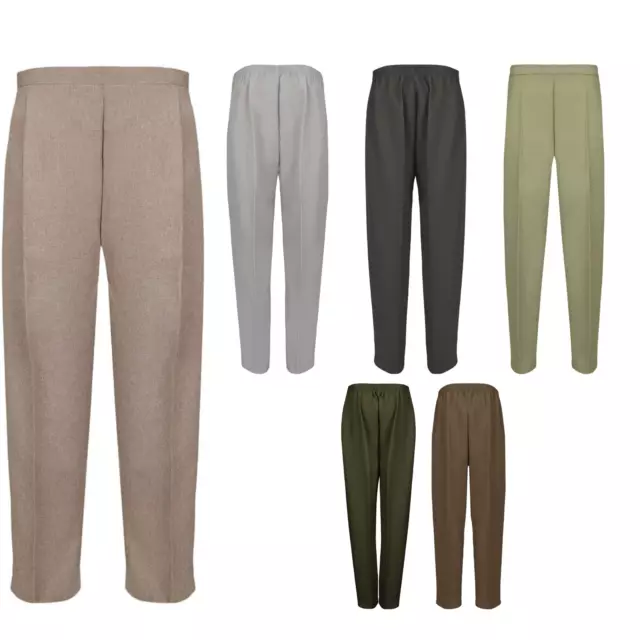 Ladies Elasticated Pocket Trousers Womens Pants