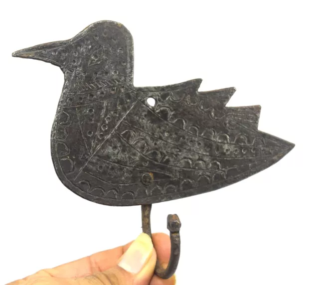 Old Bird Figure Wall Hanger Hook Coat, Rack, Towel Hanger Decorative. i75-137 US
