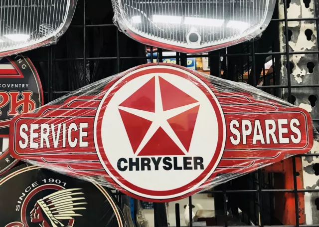 New Chrysler Service Spares valiant pentastar hemi mopar tin metal sign