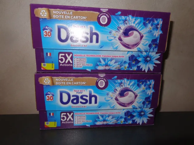 DASH Lessive liquide Envolée d'Air frais 52 lavages 2,6l pas cher 