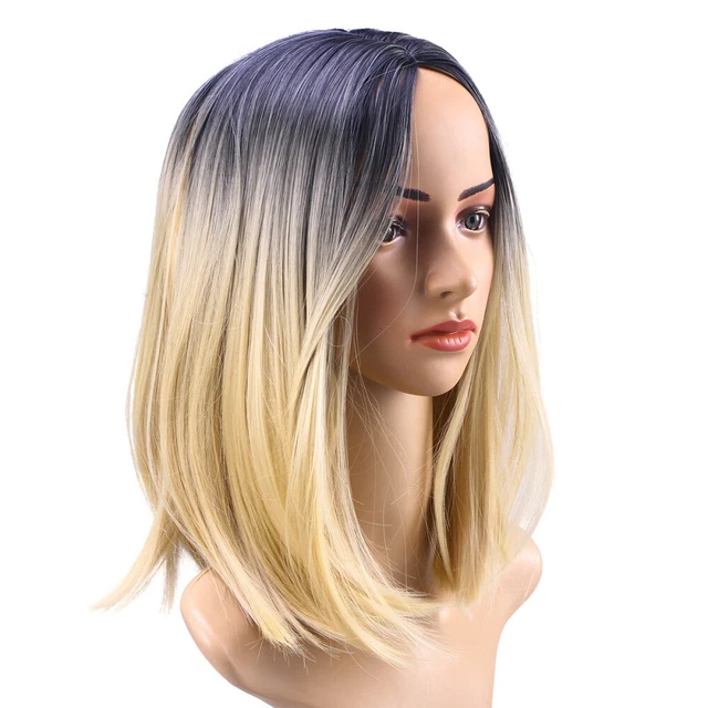 Parrucca Bob Capelli Umani Parte Ricambio Parrucche Frontale Miss Persona Reale Cosplay