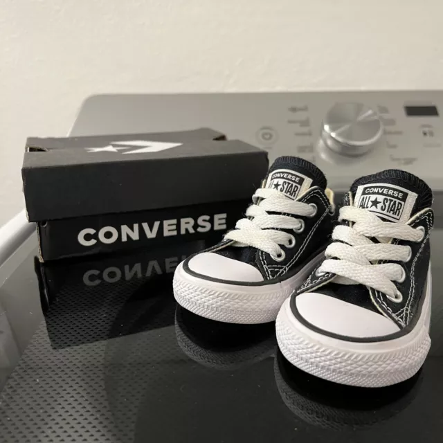 Converse Chuck Taylor All Star Low Top Sneakers Shoes Toddler Sz 3C Black w/ Box