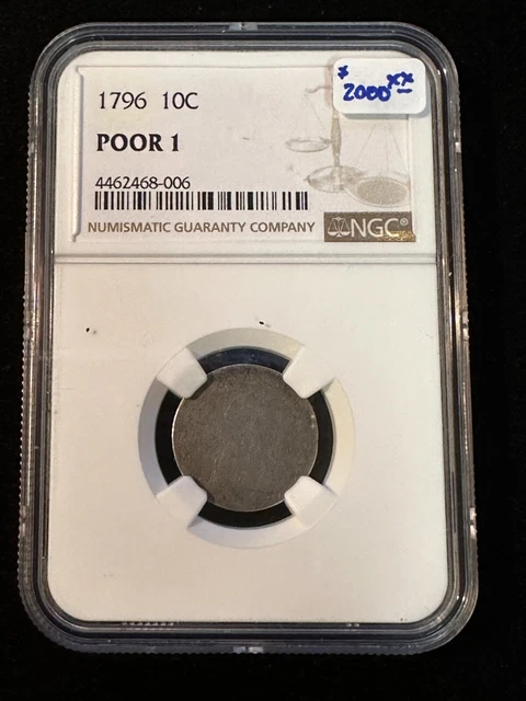 1796 Draped Bust Dime Ngc Poor 1 006