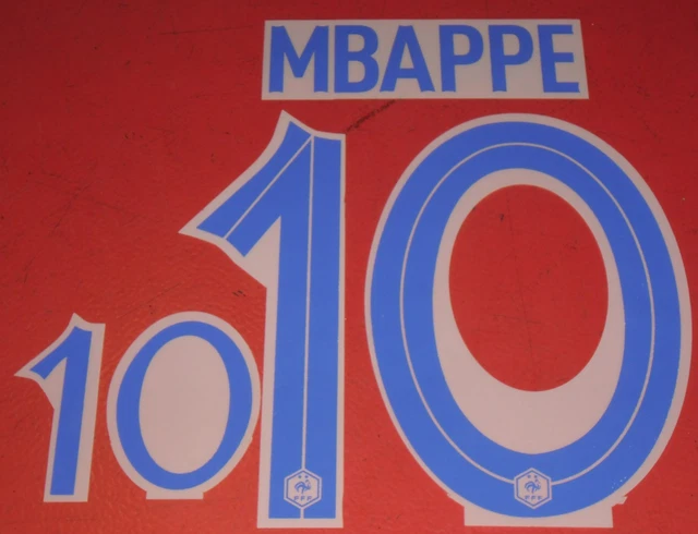 FLOCAGE OFFICIEL DE L'Equipe de France (Maillot Bleu). Mbappé #10