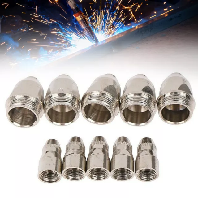 10 x P80 Plasma Cutting Torch Electrode Nozzle Tip Set Consumable 1.1mm-1.7mm