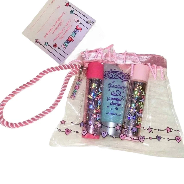 Vintage Y2K Bonne Bell Cosmic Lip Smacker Balm Gloss Galaxy Glitter Makeup Set
