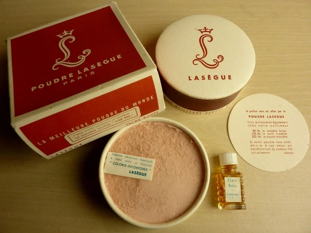 Ancienne Boîte De Poudre Lasègue Avec Son Emballage - Vintage, Ouverte, Made In France