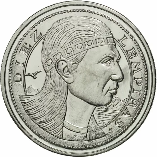 [#550053] Coin, Honduras, 10 Lempiras, 1995, Tower, MS, Aluminum, KM:1d.1
