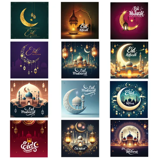 Pack of 12 Eid Cards Eid Mubarak Greeting Cards Multipack with Envelope peace