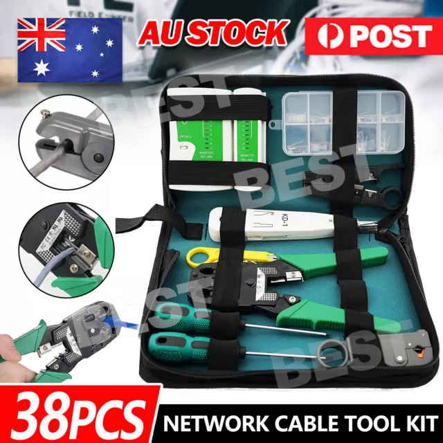 CAT6/5 Lan Network Cable Tool Tester Crimper RJ45 Ethernet LAN Kit Crimping Set