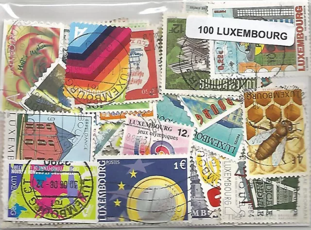 Lot 100 timbres du Luxembourg