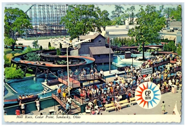 c1960 Mill Race Cedar Point Amusement Sandusky Ohio OH Vintage Antique Postcard