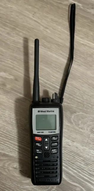 West Marine VHF155 Handheld Two-Way Marine Radio Unit and Antenna