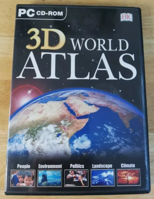 3D World Atlas (PC CD), molto buono, CD-ROM