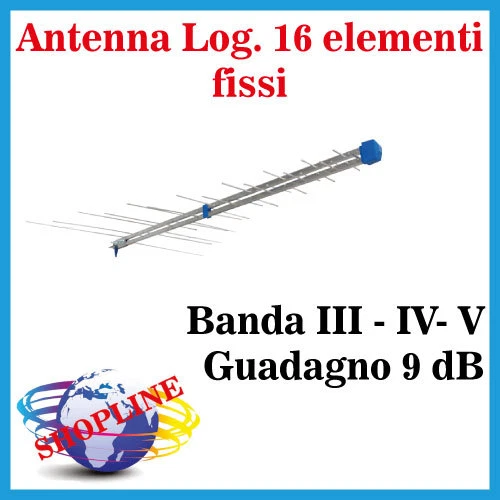 Antenna Digitale Terrestre Esterna Logaritmica 16 Elementi - Galaxy