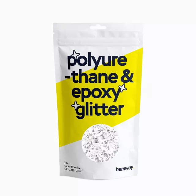 Hemway Polyurethan & Epoxidharz Glitzer - super klobig 1/8"" 0,125"" 3 mm (100 g)