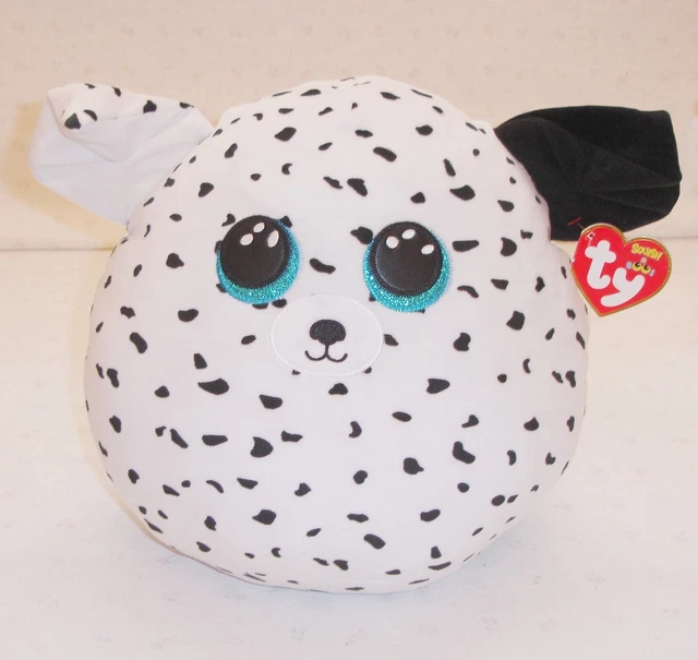 TY Squish-a-Boo Bundle x 3  FETCH,  PINKY OWL + HUSKY DOG SLUSH Excellent
