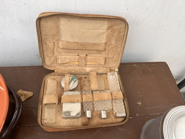 Valigetta In Pelle Per Toilette Vintage