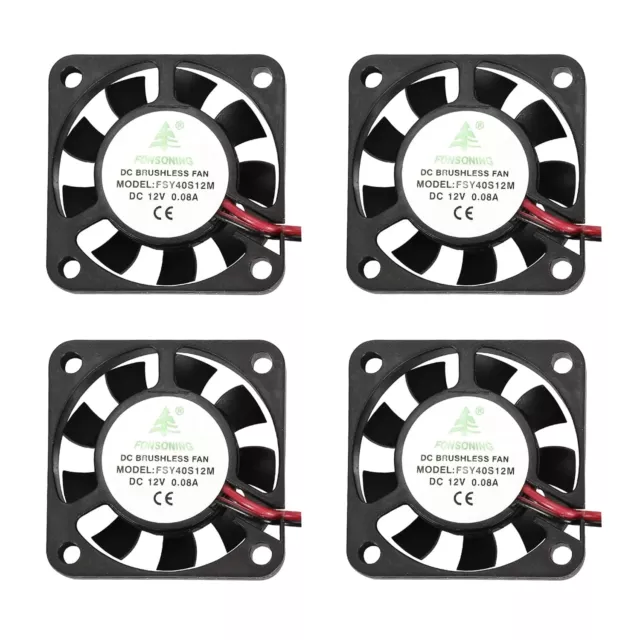 Brushless Silent Compute Fan 40x40x10mm DC 12V PC Case Cooling Fans Black AUS