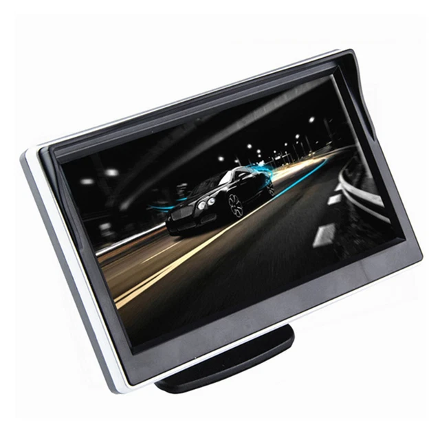 Car Rear View Camera Reverse DVD Cam Monitor TFT LCD HD 5in Screen Display VCD