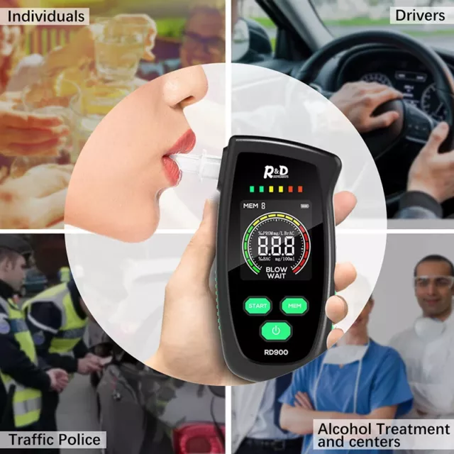 ✅ Testeur Alcootest Voiture Sécurité Routière Éthylotest Numérique Portable ✅ 3