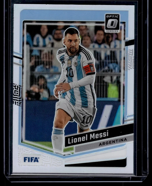 Carte Panini Donruss Soccer 2024-25 – Lionel Messi (Argentine) Optic Ice Prizm SP