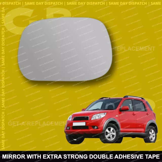 For Daihatsu Terios wing mirror glass 06-16 Left Passenger side Spherical