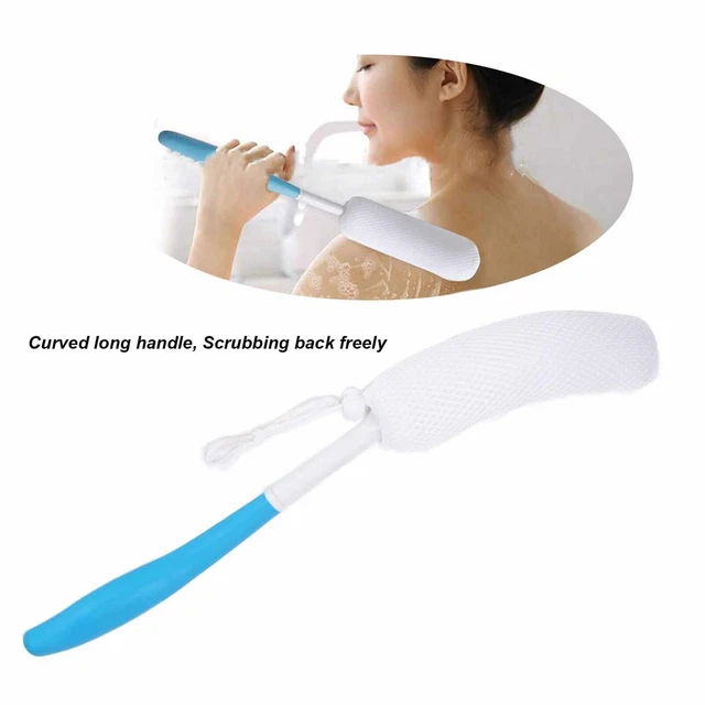 Back Bath Brush Long Handle Soft Sponge Back Washer Shower Scrubber Removable UK