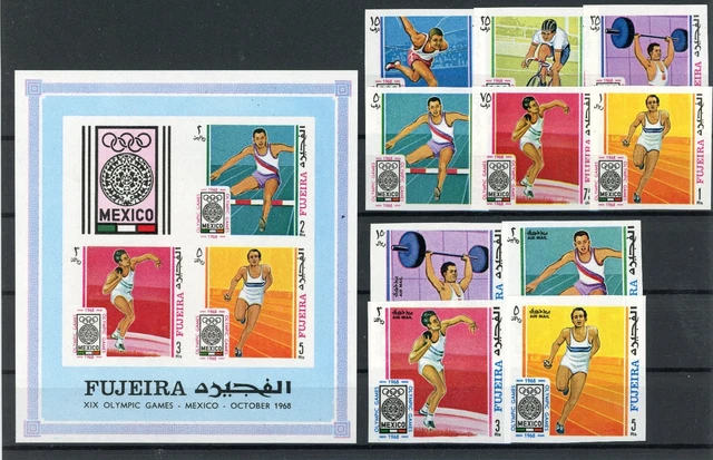 Fujeira 266-275 B, Block 9 B postfrisch Olympia #ID327