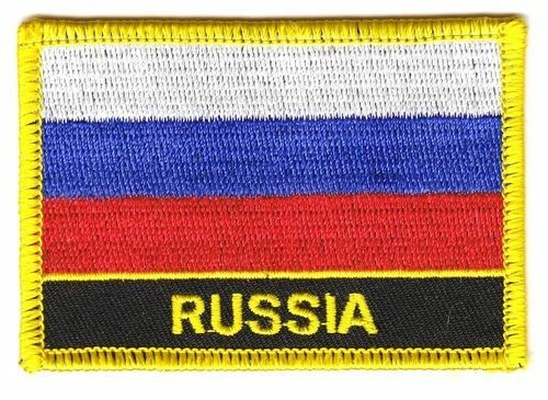 Flaggen Aufnäher Patch Russland Schrift Fahne Flagge