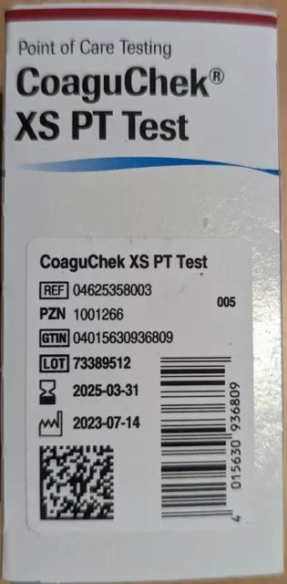 24 Stück CoaguChek XS PT Teststreifen NEU&OVP