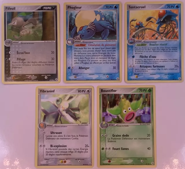 5 Cartes Pokémon RARES Pifeuil & autres ! EX Créateurs de Légendes - année 2006