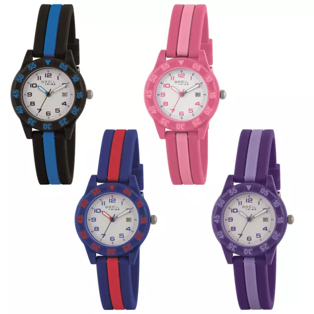 Orologio Junior BREIL Tribe TRICK Silicone Nero Blu Rosa Viola Small Cassa 32mm