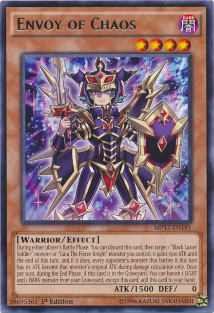 Envoy of Chaos - MP17-EN191 - Rare - 1st Edition x3 - Near Mint