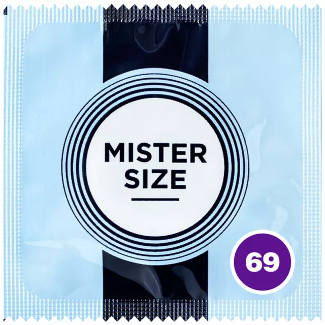 Mister Size Condones 69 MM Ancho Liso Extra Grande Transparente XXL Condones