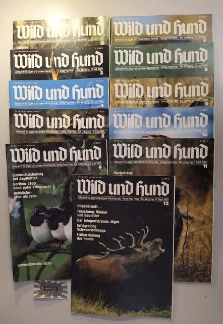Wild und Hund. 88. Jahrgang 1985 Nr. 2-12 [11 Hefte].