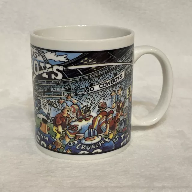 Vintage Team NFL Dallas Cowboys Coffee Mug Cup Custom Edge Inc Cowboys Football
