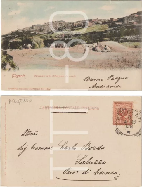 Girgenti - Panorama Della Citta' Presa Da Un' Aia - Agrigento 1903