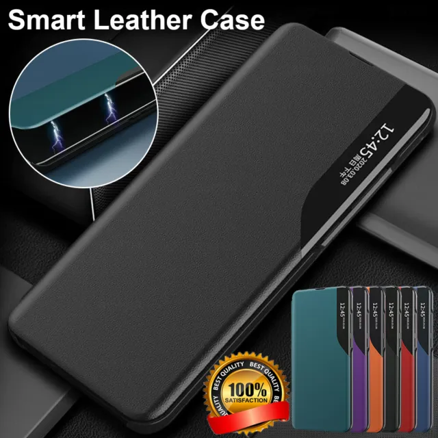 For Huawei P40 P30 P20 Pro P Smart Shockproof Smart View Leather Flip Case Cover