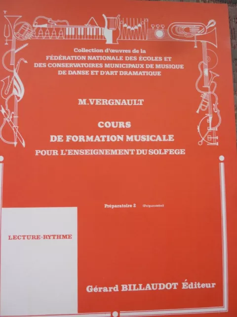 Cours de Formation Musicale (lecture -rythme) de Vergnault niveau fin 1er cycle