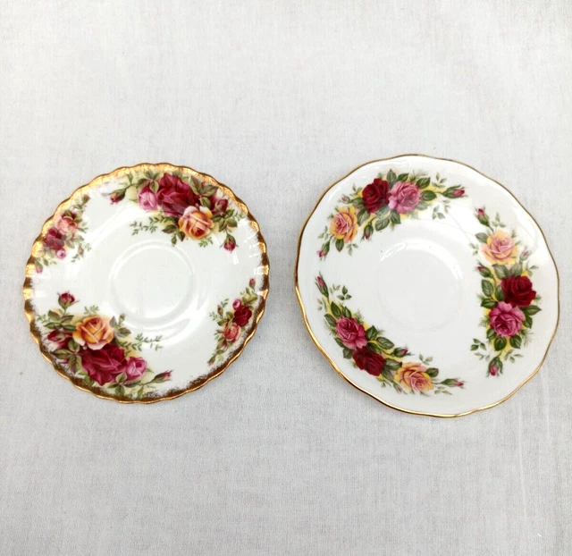 BONE CHINA TEA Set Saucers Royal Vale & Royal Albert Old Country