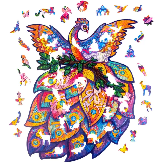 UNIDRAGON Wooden Puzzle Jigsaw, Fairy Bird, 198 pcs, Medium 2