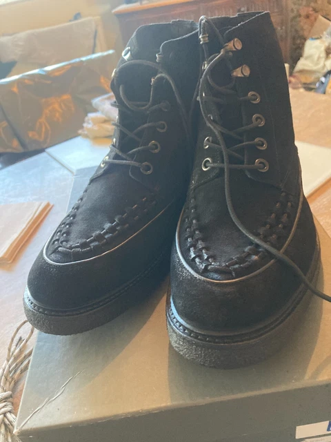ALL SAINTS MOTH Boots black Suede size 10 ex display 85.00 PicClick UK