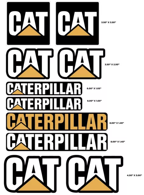 WOW! NEW!10 STICKERS Caterpillar CAT Vinyl Decals Logo Equipment Various  Sizes $15.99 - PicClick